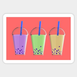 Bubble Tea Row of Three Sticker